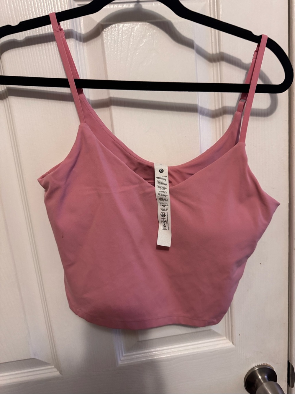Lululemon Pink Women's Spaghetti Strap Crop Top - Unbranded